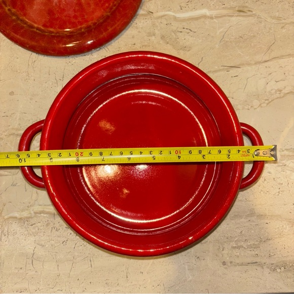 De Silva Italy Large Baking Casserole Dish Red Terracotta Pot with Lid - Picture 12 of 15